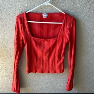 BDG Urban Outfitters Square Neck Long Sleeve Top